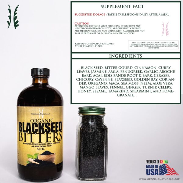 Black Seed Bitters facts
